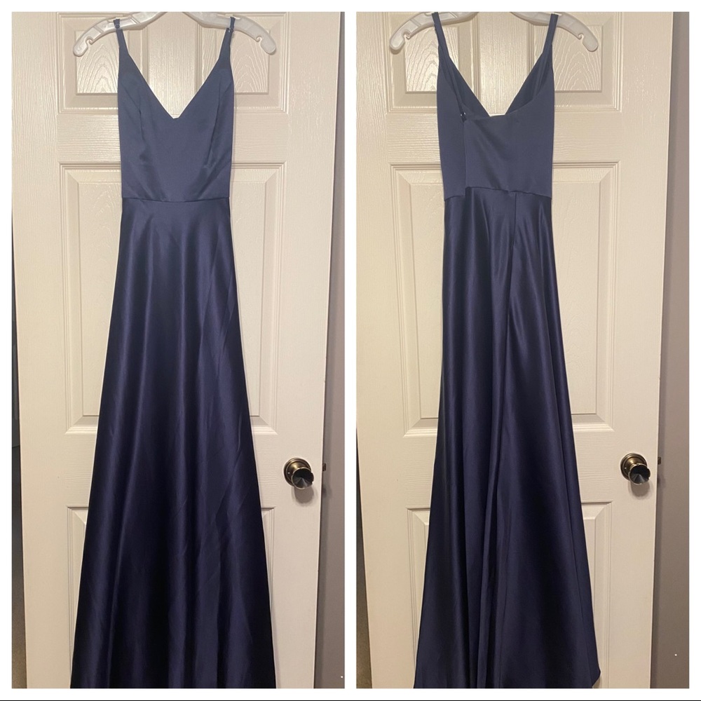 Tags still on! DAVID’S BRIDAL Navy Bridesmaid/Prom Dress